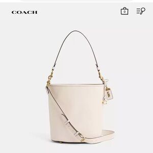 Coach Beige Leather Shoulder Bag